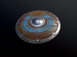 Blood-covered Shield 3D Model