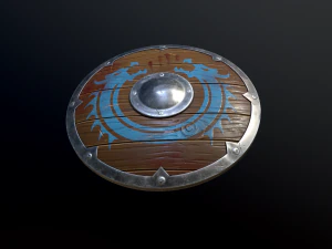 Escudo Coberto de Sangue Modelo 3D