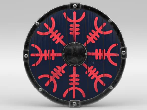 Escudo Viking Azul Modelo 3D