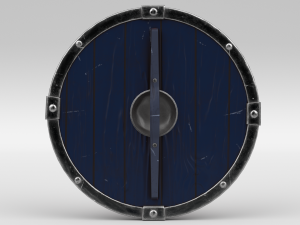 Blue Viking Shield Modelo 3D