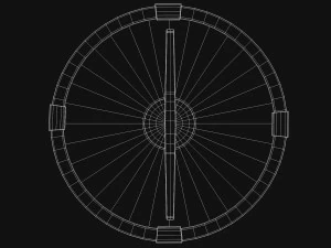 블루 바이킹 쉴드 3D 모델