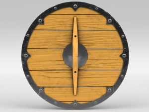 Yellow Viking Shield Modello 3D