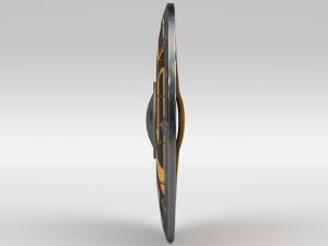 Yellow Viking Shield Modello 3D