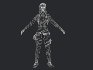 Personagem Feminina Frida Modelo 3D