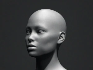 Aziatische buste hoofdbasis mesh 3D Model