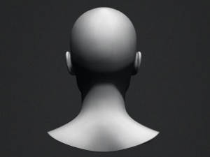 Asian Bust Head Base Mesh 3D Model