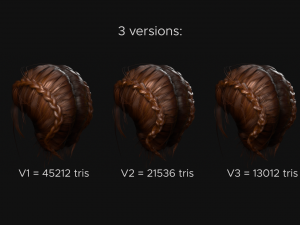 Hairstyle Braids 3D Model