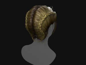 Hairstyle Braids 3D Model
