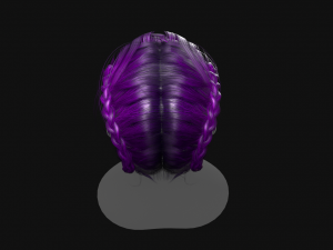 Hairstyle Braids 3D Model