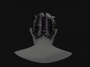 Hairstyle Braids 3D Model