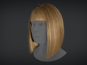 Hair Constructor - Short Hairstyles with Bangs 3D Модель