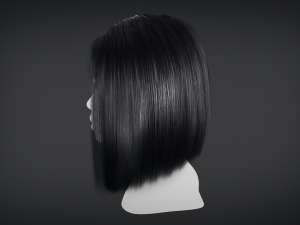 Hair Constructor - Short Hairstyles with Bangs 3D Модель