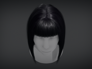 Hair Constructor - Short Hairstyles with Bangs 3D Модель
