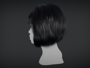 Hair Constructor - Short Hairstyles with Bangs 3D Модель