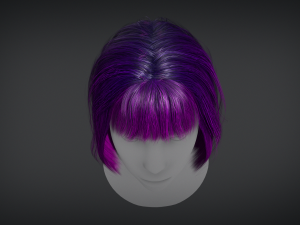 Hair Constructor - Short Hairstyles with Bangs 3D Модель