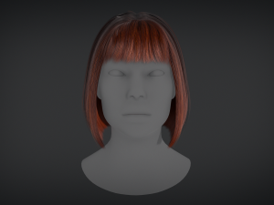 Hair Constructor - Short Hairstyles with Bangs 3D Модель