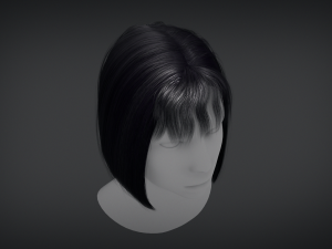Hair Constructor - Short Hairstyles with Bangs 3D Модель