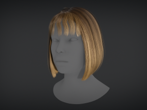 Hair Constructor - Short Hairstyles with Bangs 3D Модель