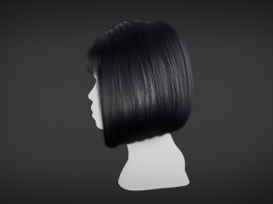 Hair Constructor - Short Hairstyles with Bangs 3D Модель