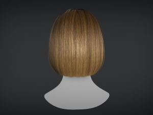 Hair Constructor - Short Hairstyles with Bangs 3D Модель