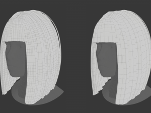 Hair Constructor - Short Hairstyles with Bangs 3D Модель