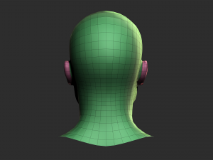 Asian Bust Male Head Base Mesh 3D Model