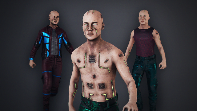 Azur Cyber Man Modelo 3D .c4d .max .obj .3ds .fbx .stl .blend 