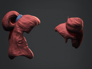 Hair - Female Low Poly Hairstyles Kitbash Modelo 3D