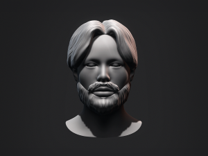 Hair - Low Poly Male Hairstyle Kitbash Model 3D