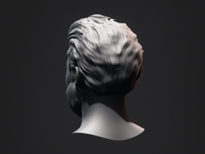 Hair - Low Poly Male Hairstyle Kitbash Model 3D
