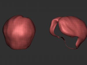 Hair - Low Poly Male Hairstyle Kitbash Model 3D