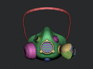 Gas Mask Constructor Kitbash Vol 01 3D मॉडल