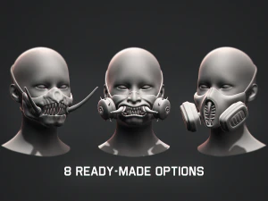 Kitbash Pembuat Masker Gas Vol 02 Model 3D