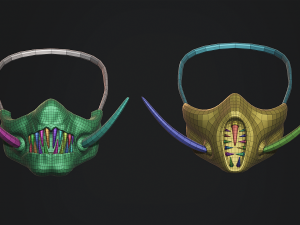 Gas Mask Constructor Kitbash Vol 02 3D मॉडल