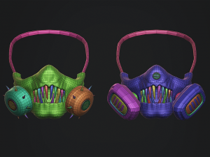 Gas Mask Constructor Kitbash Vol 02 3D मॉडल