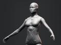 Female Robot Base Mesh 3D Models
