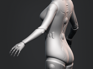 Female Robot Base Mesh 3D Model