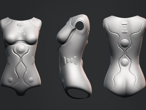 Female Robot Base Mesh 3D Model