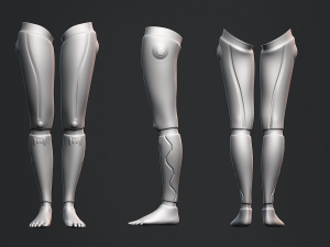 Female Robot Base Mesh 3D Model
