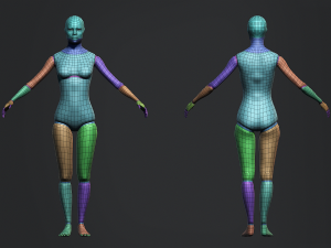 Female Robot Base Mesh 3D Model