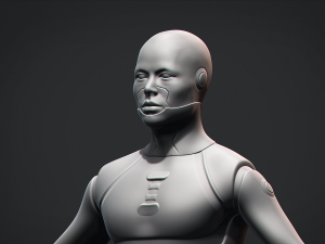 Male Robot Base Mesh Modello 3D