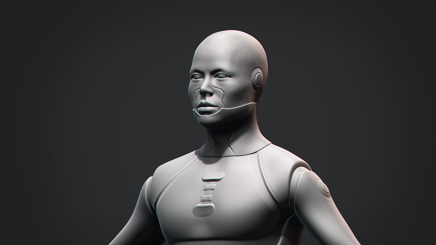 Robot base. Mesh robot.