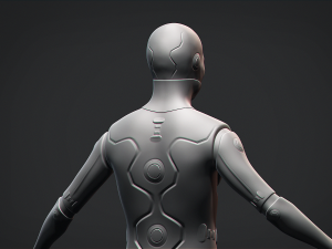 Male Robot Base Mesh Modello 3D