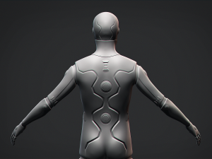 Male Robot Base Mesh Modello 3D