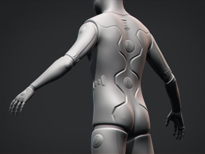 Male Robot Base Mesh Modello 3D