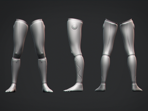 Male Robot Base Mesh Modello 3D