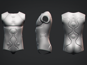 Male Robot Base Mesh Modello 3D