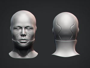 Male Robot Base Mesh Modello 3D