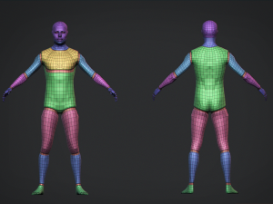 Male Robot Base Mesh Modello 3D
