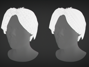 Hair - Short Male Hairstyle 3D 모델